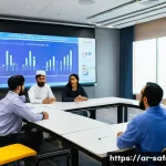 현장 안전교육 프레젠테이션 구성법 - **Prompt:** A dynamic and engaging safety training session taking place in a modern training room in...